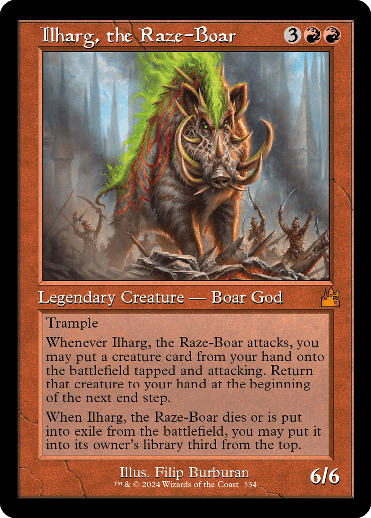 Ilharg, the Raze - Boar (Retro Frame) [Ravnica Remastered] - Card Brawlers