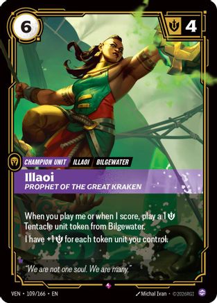 Illaoi - Prophet of the Great Kraken (109/166) - Vendetta Foil - Card Brawlers