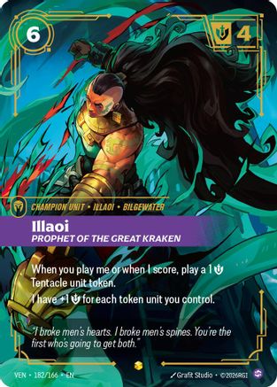 Illaoi - Prophet of the Great Kraken (Overnumbered) (182/166) - Vendetta Foil - Card Brawlers