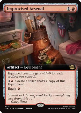 Improvised Arsenal (Extended Art) (TMT-270) - Teenage Mutant Ninja Turtles - Card Brawlers
