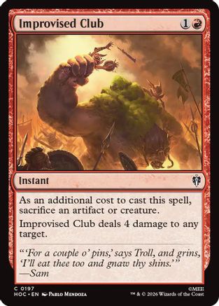 Improvised Club (HOC-197) - The Hobbit: Eternal-Legal - Card Brawlers