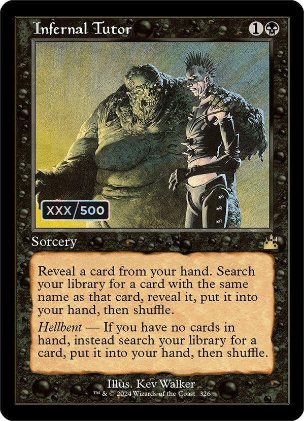 Infernal Tutor (Retro) (Serialized) [Ravnica Remastered] - Card Brawlers