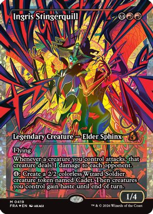 Ingris Stingerquill (Showcase) (Fracture Foil) (0419) (FRA-419) - Reality Fracture Foil - Card Brawlers
