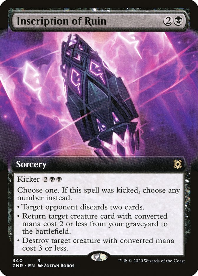 Inscription of Ruin (Extended Art) [Zendikar Rising] - Card Brawlers