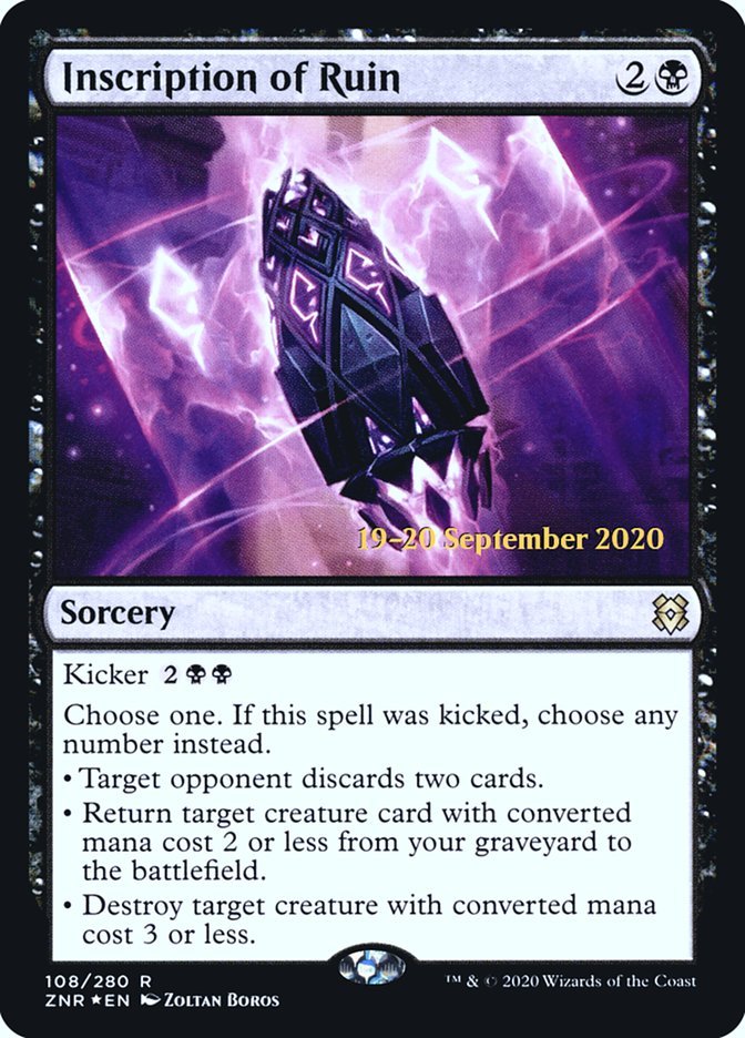 Inscription of Ruin [Zendikar Rising Prerelease Promos] - Card Brawlers
