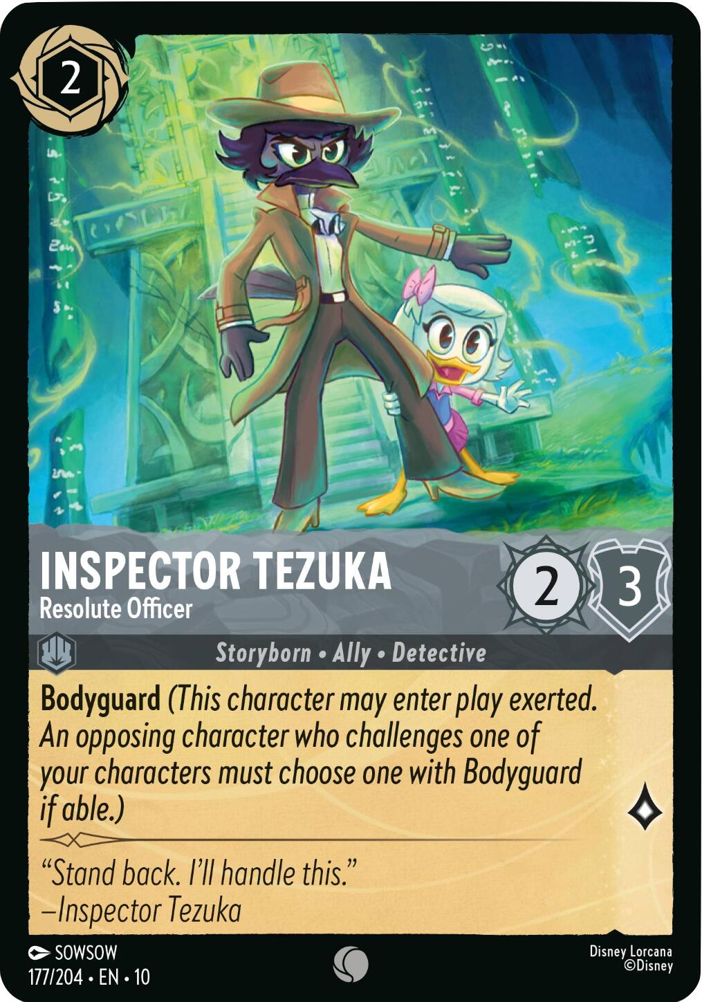 Inspector Tezuka - Resolute Officer (177/204) [Whispers in the Well] - Card Brawlers
