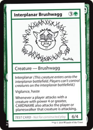 Interplanar Brushwagg (2021 Edition) [Mystery Booster Playtest Cards] - Card Brawlers