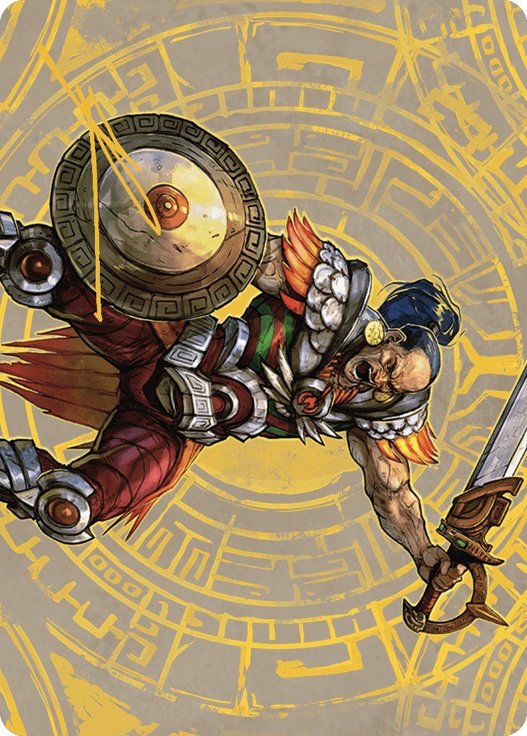 Inti, Seneschal of the Sun Art Card (Gold - Stamped Signature) [The Lost Caverns of Ixalan Art Series] - Card Brawlers