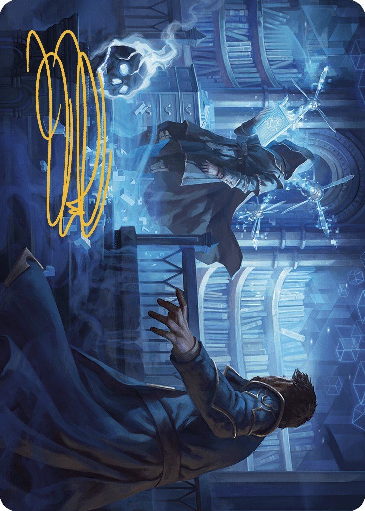 Intrude on the Mind Art Card (Gold - Stamped Signature) [Murders at Karlov Manor Art Series] - Card Brawlers