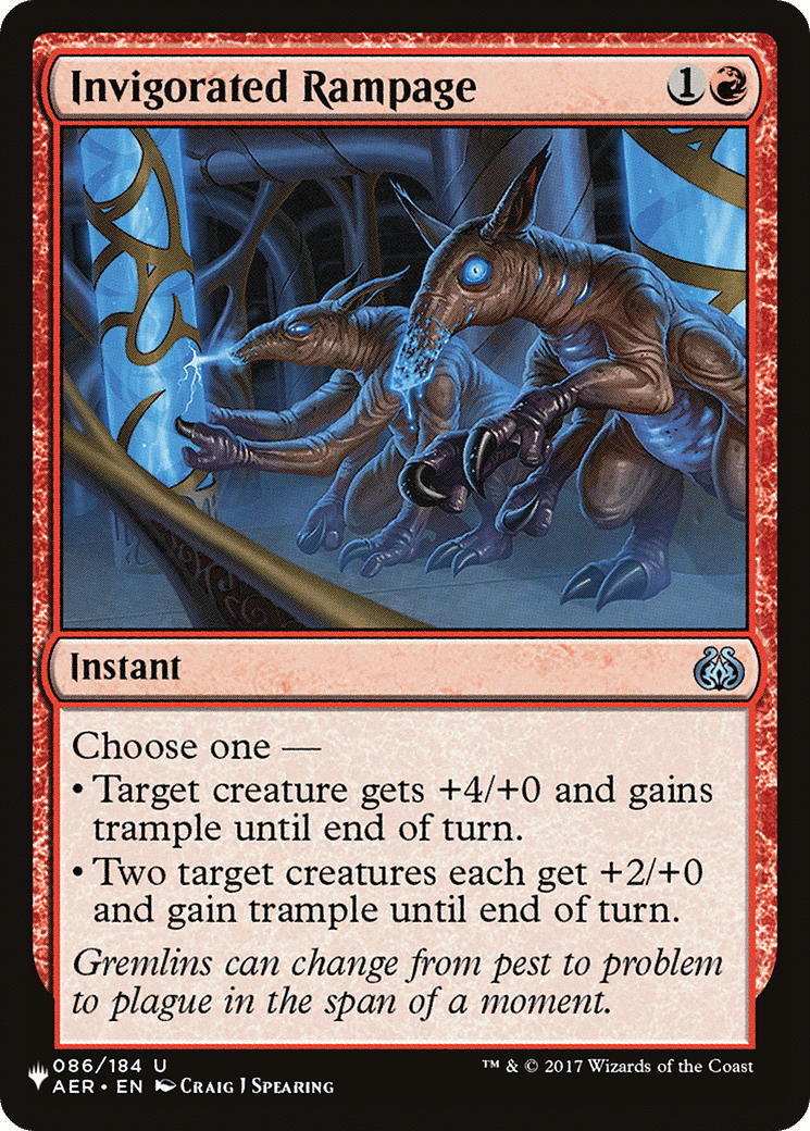 Invigorated Rampage [The List] - Card Brawlers