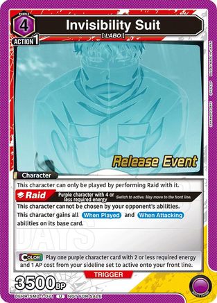 Invisibility Suit (Release Event) (UE19BT/SMD-1-071) - UE19BT SAKAMOTO DAYS Release Event Cards - Card Brawlers