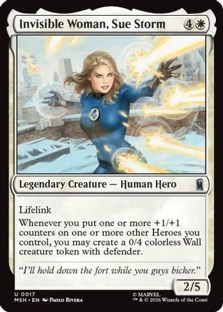 Invisible Woman, Sue Storm (MSH-017) - Marvel Super Heroes - Card Brawlers