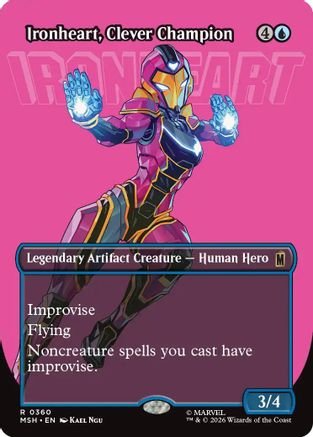 Ironheart, Clever Champion (Borderless) (MSH-360) - Marvel Super Heroes Foil - Card Brawlers