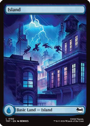 Island (0192) (TMT-192) - Teenage Mutant Ninja Turtles Foil - Card Brawlers