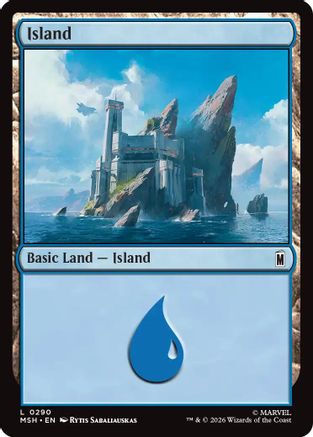 Island (0290) (MSH-290) - Marvel Super Heroes Foil - Card Brawlers