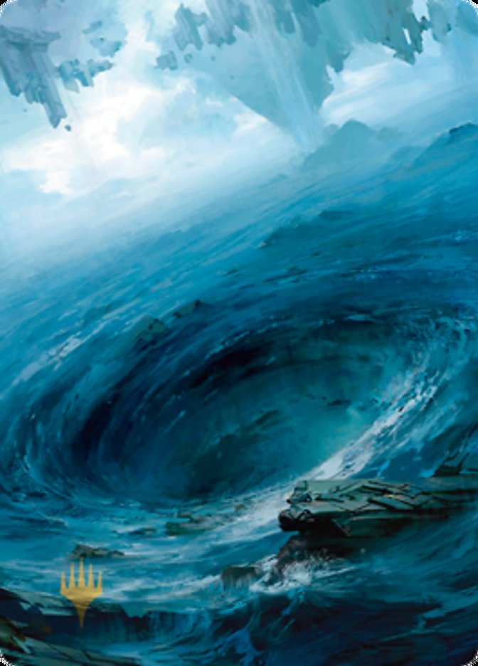 Island 3 Art Card (Gold - Stamped Signature) [Zendikar Rising Art Series] - Card Brawlers