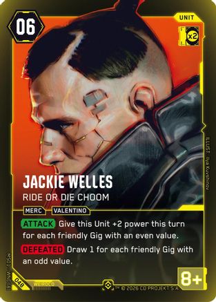 Jackie Welles - Ride or Die Choom (048) - Welcome to Night City Retail Foil - Card Brawlers