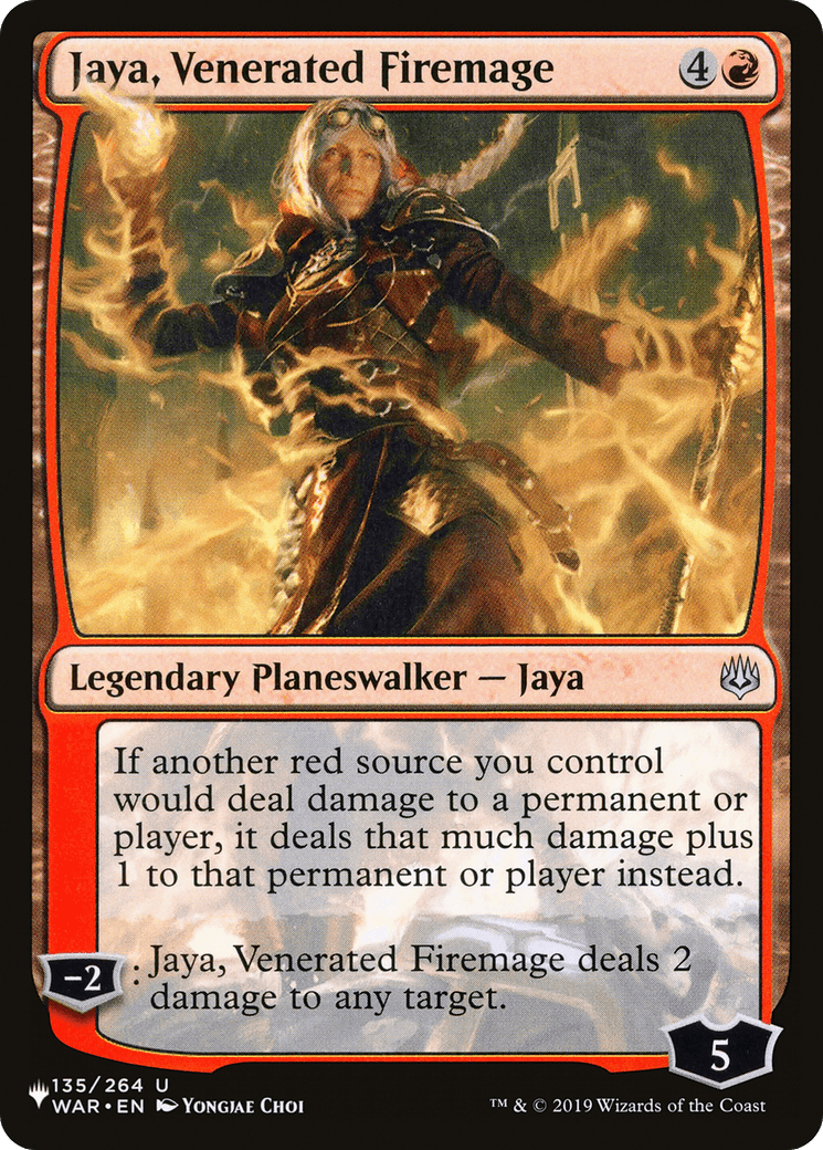 Jaya, Venerated Firemage [The List] - Card Brawlers