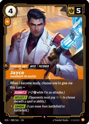 Jayce - Hammer in Hand (088/166) - Vendetta Foil - Card Brawlers