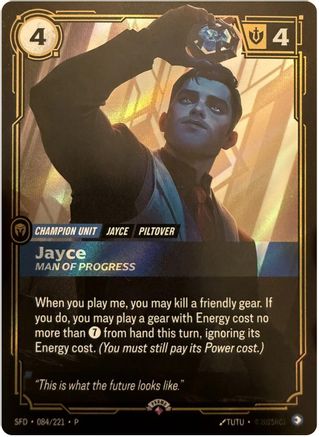 Jayce - Man of Progress (084/221) - Riftbound Organized Play Promotional Cards Foil - Card Brawlers