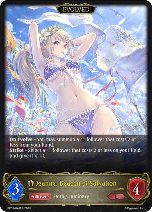 Jeanne, Beacon of Salvation (Evolved) (SP01 - 041EN) [Seaside Memories] - Card Brawlers