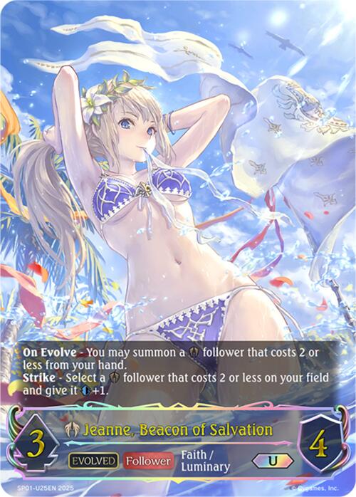 Jeanne, Beacon of Salvation (Evolved) (U) (SP01 - U25EN) [Seaside Memories] - Card Brawlers
