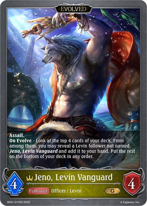 Jeno, Levin Vanguard (Evolved) (SP01 - 017EN) [Seaside Memories] - Card Brawlers