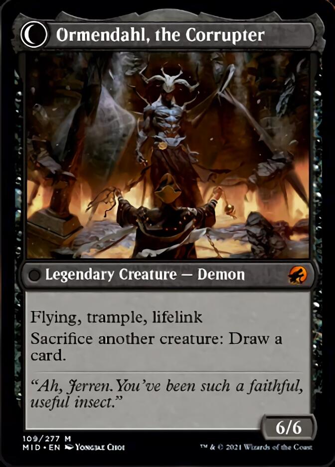Jerren, Corrupted Bishop // Ormendahl, the Corrupted [Innistrad: Midnight Hunt] - Card Brawlers
