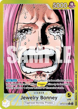 Jewelry Bonney (100) (Alternate Art) (OP13-100) - Carrying On His Will Foil - Card Brawlers