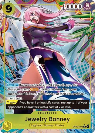 Jewelry Bonney (108) (Alternate Art) (OP13-108) - Carrying On His Will Foil - Card Brawlers
