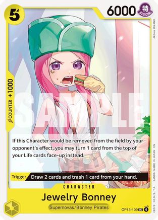 Jewelry Bonney (109) (OP13-109) - Carrying On His Will - Card Brawlers