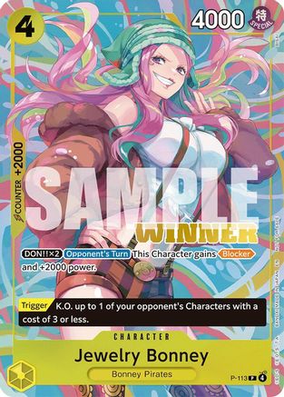 Jewelry Bonney (Heroines Battle Winner Pack) (P-113) - One Piece Promotion Cards Foil - Card Brawlers