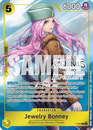 Jewelry Bonney (Online Regional Finalist Card Set 2025 Vol.2) (P-085) - One Piece Promotion Cards Foil - Card Brawlers