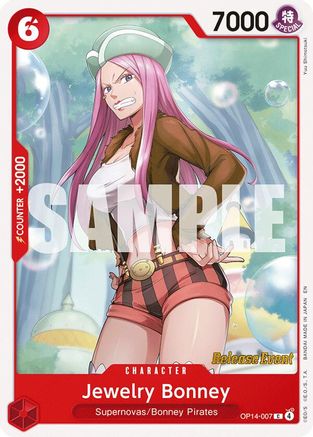 Jewelry Bonney (OP14-007) - The Azure Sea's Seven Release Event Cards - Card Brawlers