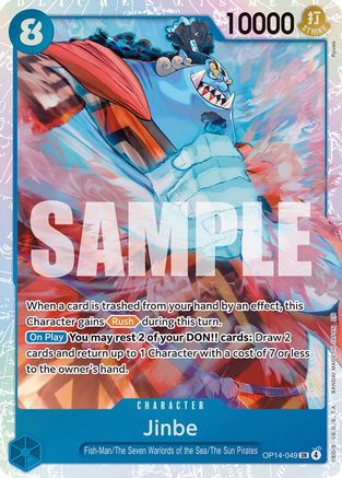 Jinbe - OP14-049 (OP14-049) - The Azure Sea's Seven Foil - Card Brawlers