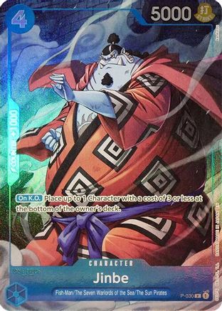 Jinbe (Seven Warlords of the Sea Binder Set) (P-030) - One Piece Promotion Cards Foil - Card Brawlers