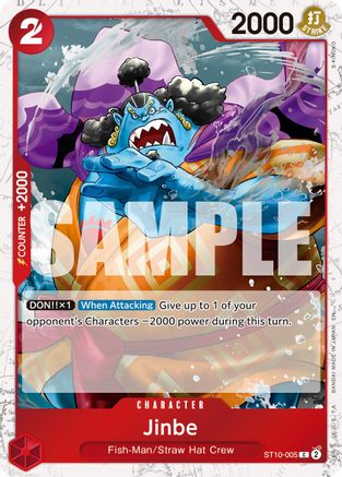 Jinbe - ST10-005 (Pirate Foil) (ST10-005) - Premium Booster -The Best- Vol. 2 Foil - Card Brawlers