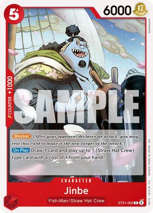 Jinbe (ST31-002) - Starter Deck 31: RED Monkey.D.Luffy - Card Brawlers
