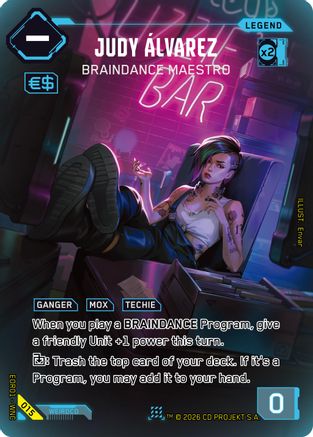 Judy Alvarez - Braindance Maestro (015) - Edgerunner Open Season 1 Foil - Card Brawlers