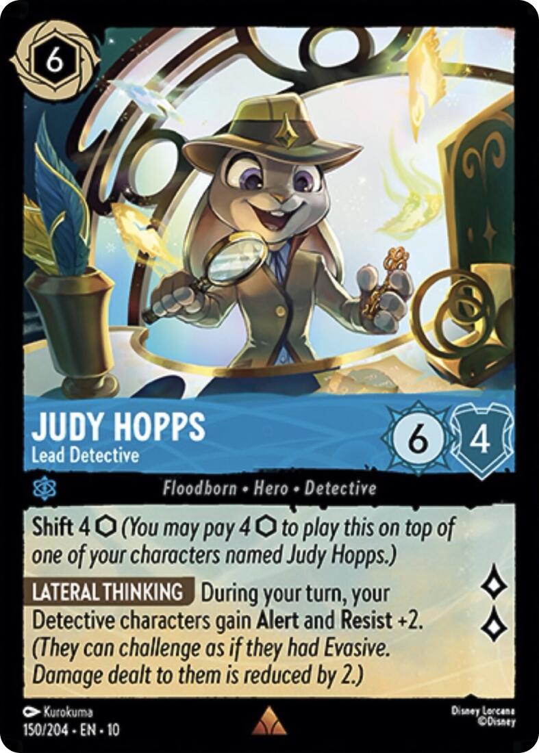 Judy Hopps - Lead Detective (150/204) [Whispers in the Well] - Card Brawlers