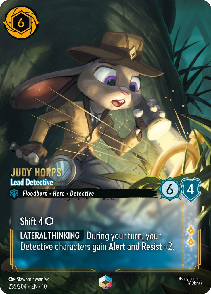 Judy Hopps - Lead Detective (Enchanted) (235/204) [Whispers in the Well] - Card Brawlers