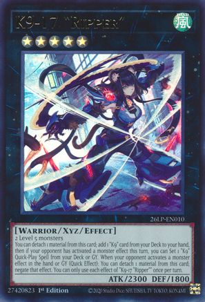 K9-17 Ripper (26LP-EN010) - Limited Pack World Championship 2026 1st Edition - Card Brawlers