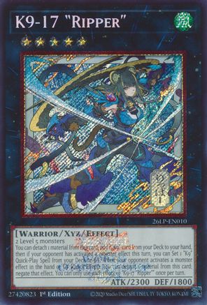 K9-17 Ripper (Alternate Art) (26LP-EN010) - Limited Pack World Championship 2026 1st Edition - Card Brawlers