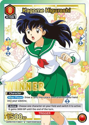 Kagome Higurashi (Winner) (UEPR/IYS-1-063) - Union Arena Promotion Cards Foil - Card Brawlers