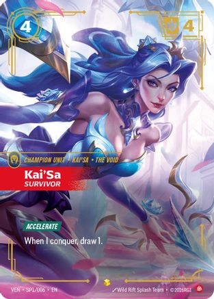 Kai'Sa - Survivor (SP1/006) - Vendetta Foil - Card Brawlers