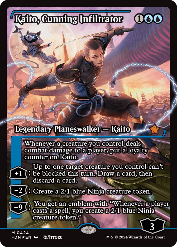 Kaito, Cunning Infiltrator (Showcase) [Foundations] - Card Brawlers