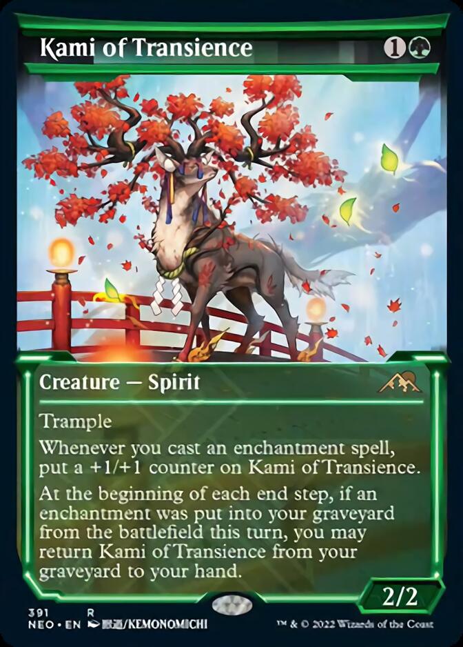 Kami of Transience (Showcase Soft Glow) [Kamigawa: Neon Dynasty] - Card Brawlers