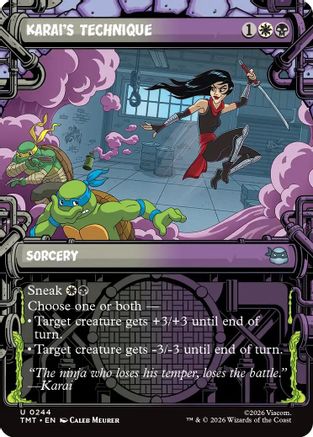 Karai's Technique (Showcase) (TMT-244) - Teenage Mutant Ninja Turtles - Card Brawlers