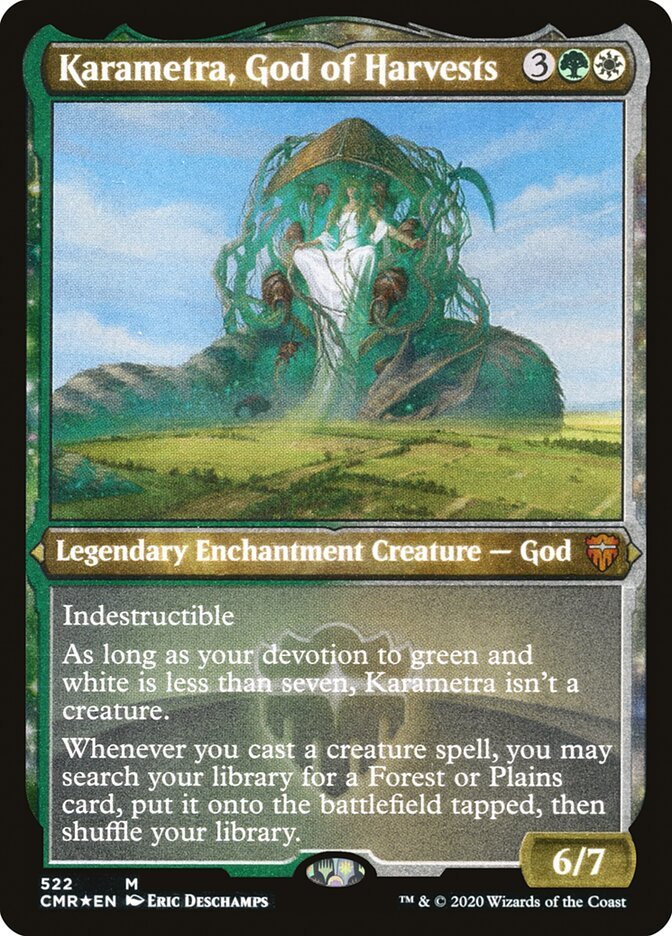 Karametra, God of Harvests (Etched) [Commander Legends] - Card Brawlers