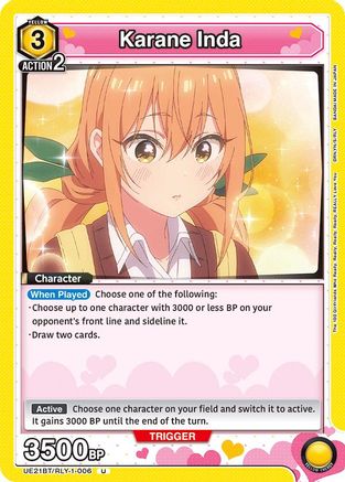 Karane Inda (006) (UE21BT/RLY-1-006) - UE21BT The 100 Girlfriends Who Really Really Really Really REALLY Love You - Card Brawlers